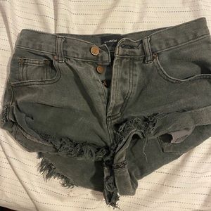 Distressed Denim Shorts